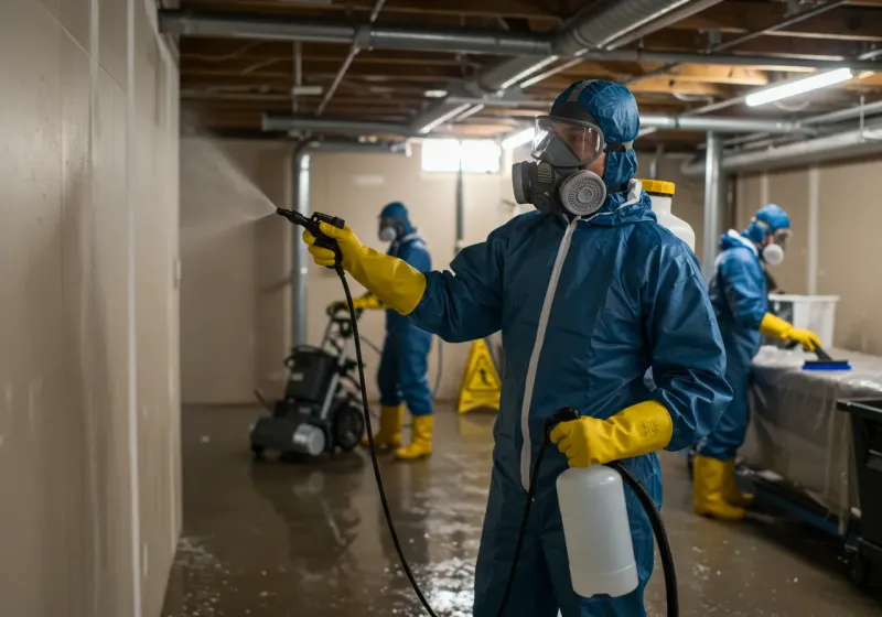 Basement Sanitization and Antimicrobial Treatment process in Lakewood, CA